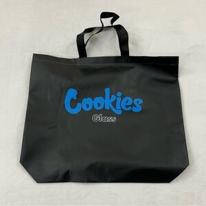 Cookies Glass & Hillside Large Black Reusable Shopping Grocery Tote Bag 17x13